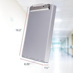 Saunders Metal Clipboard with Storage, Silver Single Layer Nursing Clipboard Folio, Memo Size Paper Organizer, Steel Clip with Self Locking Latch, Form Holder for Office, School & Work - Made in USA