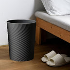 HOLTPHILI Bathroom Trash Can 1.8 Gallon Small Waste Basket Garbage Can for Bedroom Office Kitchen, 2 Pcak Black