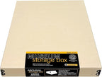 Lineco Museum Archival Storage Box, 11.75x17.75x1.5 in. Drop Front Design. Acid-Free with Metal Edge. Organize Photos, Pictures, Prints, Documents, Crafts, DIY. Tan, 1 Pack