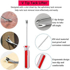 Upholstery Staple Remover Tack Puller Nail Remover Tool Set Nail Puller Plier, Staple Puller, Tack Lifter, Fastener Remover, for Furniture Floor Wall Wooden Case Car Photo Frame (2 pcs)