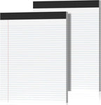 2 Pack Legal Pads 8.5 x 11 College Ruled Note Pads 8.5 x 11 Notepads 8.5 x 11 Micro Perforated Writing Pads 8.5 x 11 Pads of Paper Lined White Paper, 50 Sheets per Notepad for Home, Office, School