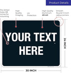 Personalized Custom Black Background Customize for Office, Business, Airbnb, Workplace, Home, Delivery Sign, 24x30 Inches, Rust Free .063 Aluminum, Fade Resistant, Made in USA by Sigo Signs