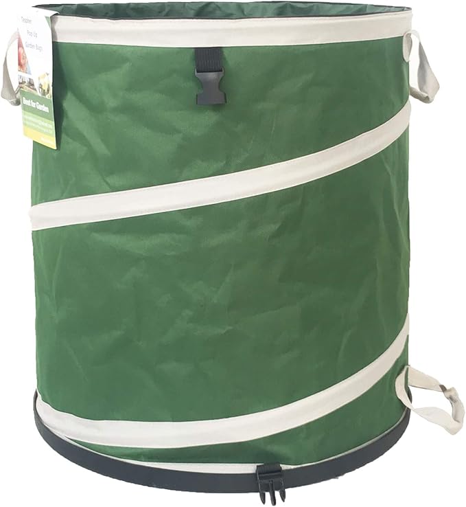 46-Gallon Collapsible Trash Can (22x28 in) Hard-Shell Bottom Yard Garden Bag,Big Leaf Bag,Yard Waste Bag,Debris Container,Pop-Up Recycling Bin,Camping Waste Bin,Laundry Hamper,Lawn Grass,Weeds Barrel