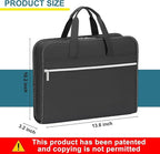 SEEKIND PU Leather Accordion File Organizer with Handle & Strap，12 Pockets Expanding File Folder with Zipper & Labels，Portable Document Organizer File for Letter A4 Files