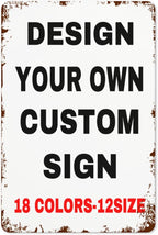 Custom Metal Personalized Signs With Photo Text Logo - Wall Decorative House Signs For Business & Home