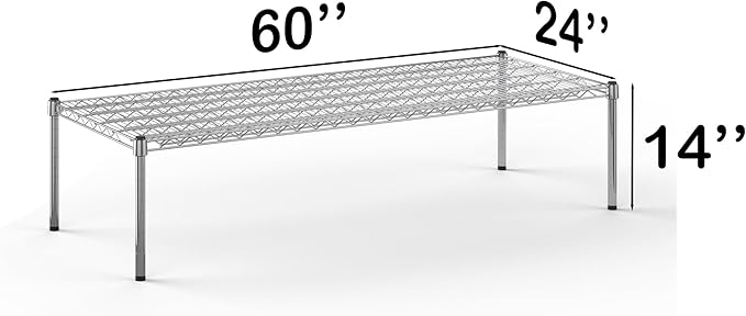 Regal Altair 21''W x 60''L x 14''H Chrome Plated Wire Dunnage Rack | Off The Floor Storage