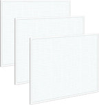 (3-Pack) Engineering Graph Paper Pads, 11x17 Quadrille 75 Sheets/150 Pages Grid Paper for Drafting, Engineering, Blueprint Drawing, 4x4 Blue Quad Rule, 100gsm White Paper