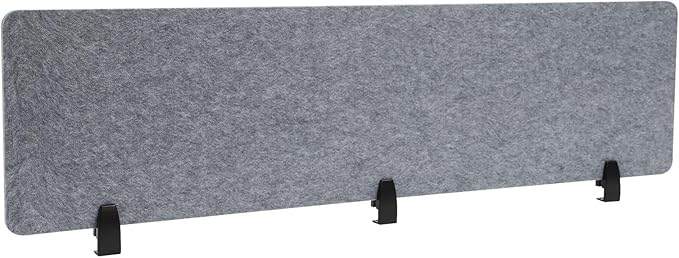2 Pack Polyester Desk Dividers, Soundproof Room Divider Office Furniture Partitions, Privacy Desk Panel with Clamps, Stand Up Freestanding Desk Privacy Panel for Office Classroom(60" x 16")