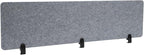 2 Pack Polyester Desk Dividers, Soundproof Room Divider Office Furniture Partitions, Privacy Desk Panel with Clamps, Stand Up Freestanding Desk Privacy Panel for Office Classroom(60" x 16")