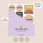 Large Name Labels for Kids (33) - Custom Stickers for Daycare and School Supplies - Durable, Waterproof Stickers for Water Bottles, Lunch Boxes, and More with Unique Designs - Basketball
