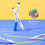 Arrtx Markers Paint Pens 60 Colors, Acrylic Paint Pens Brush Tip for Wood, Canvas, Stone, Rock Painting, Ceramic Surfaces, DIY Crafts Making Art Supplies-with Neon & Metallic & Regular Color