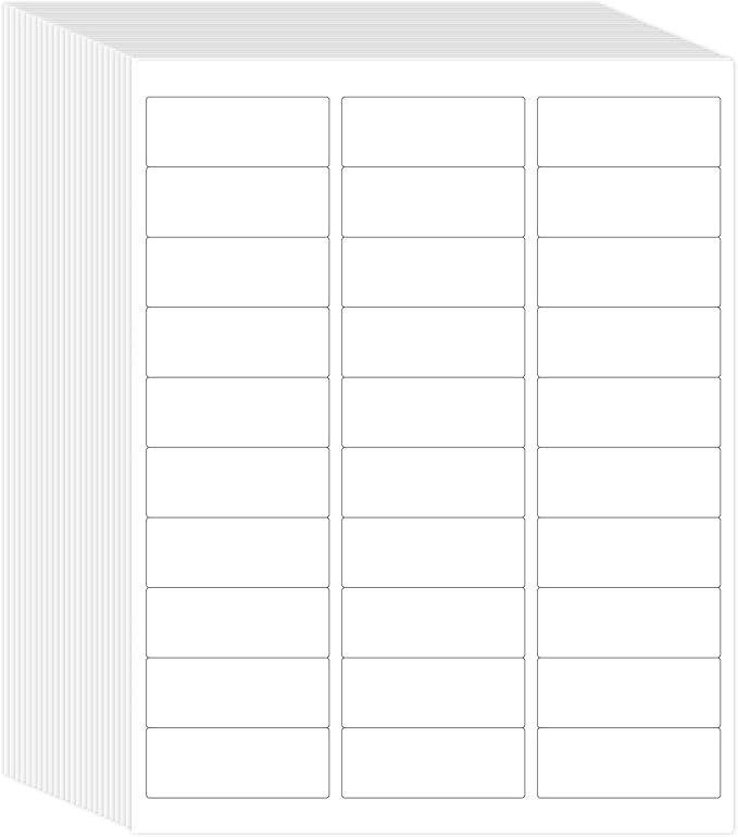 L LIKED Printable Address Labels, 1" x 2-5/8", 15000 Labels, 30 per Sheet, Blank Mailing Labels for Envelopes (500 Sheets)