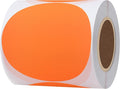 Hybsk Round Color Coding Circle Dots Labels Warehouse Inventory Organizer Stickers (3 inch, Fluorescent Orange)