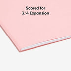 Smead Standard File Folders, 100 Count, Pink, 1/3-Cut Tabs, Letter Size (12643)