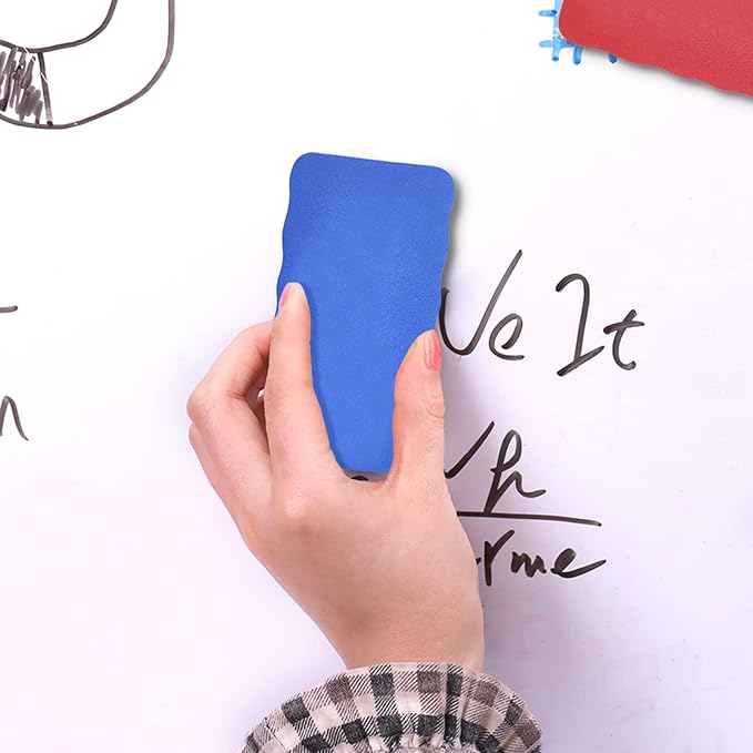 JEFURE 16 Pcs Dry Erase Erasers, Magnetic Whiteboard Eraser, Magnetic Eraser for Dry Erase Board, Dry Marker Eraser, White Board Dry Erase for Whiteboard, Kids, Teacher, Home and Office (4 Color)