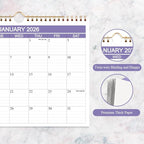 2026 Calendar- Wall Calendar 2026 Runs from January 2026 to June 2027-18 Months Calendar with Thick Paper for Planning and Organizing for Home or Office, 8.5 x 11 Inches, Purple