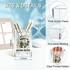 QYUVK One More Chapter Acrylic Pencil Holder Cup, Book Lover Gifts for Women, Funny Reading Raccoon Desk Organizer and Accessories for Raccoon Lover Bookish Bookworms Readers, Pen & Bookmark Holder