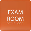 ADA CENTRAL SIGNS - 6" X6" Exam Room Sign - ADA Compliant Tactile Graphics Grade 2 Braille Text Acrylic Wall Signs - Educational Institution Directional Assistance Test Center Door Sign for Schools
