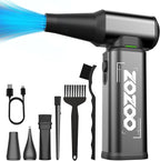 Compressed Air Duster, 180000RPM Powerful Cordless Electric Air Duster with Brushless Motor and LED Light, Rechargeable Stepless Speed Regulation Dust Blower for PC, Keyboard, House, Car and Outdoor