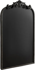Kate and Laurel Arendahl Decorative Vintage Arch Chalkboard; 19 x 31; Black; Framed Arched Ornate Magnetic Chalkboard for Unique Display; Decoration; and Organization