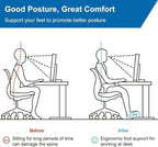 StrongTek Ergonomic Under Desk Footrest, 3 Adjustable Heights Wooden Office Footrest, Large Anti-Slip Surface, Improves Posture and Blood Circulation, up to 400lbs (Natural)