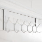 WEBI Over The Door Hook White,Over The Door Towel Rack,Door Hanger,Door Coat Towel Hanger,Door Coat Rack for Hanging Clothes,Jacket,Back of Bathroom,2 Packs