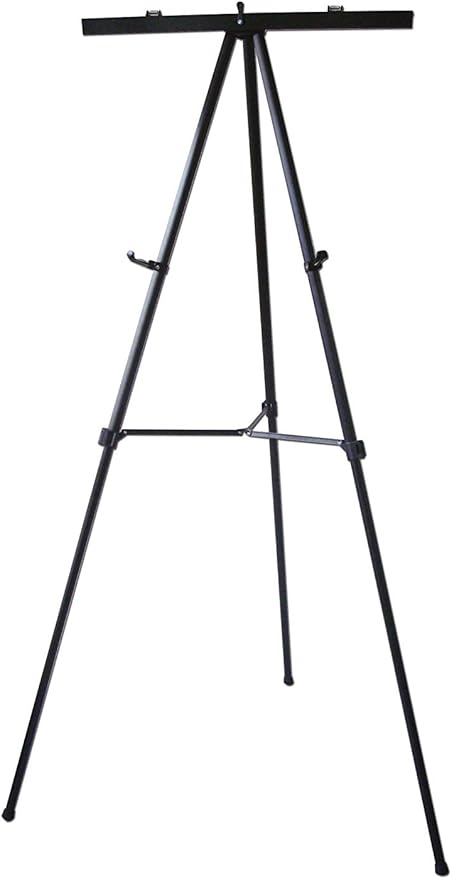 Pack of 10-Lightweight Aluminum Flip-Chart Presentation Easel, Black (10 Pack)