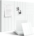 Large Felt Bulletin Board 36"x24" Cork Board Alternative - 6 Pack with 40 Safe Removable Adhesive Tabs, Cork Boards for Walls Cork Board for Home Office Classroom Pin Board-Cold White