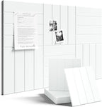 Large Felt Bulletin Board 36"x24" Cork Board Alternative - 6 Pack with 40 Safe Removable Adhesive Tabs, Cork Boards for Walls Cork Board for Home Office Classroom Pin Board-Cold White