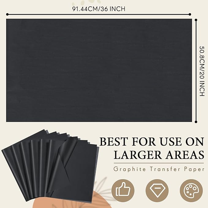 Epakh 20 Sheets 20''x 36'' Large Carbon Paper for Tracing, Carbon Transfer Paper for Drawing, Tracing and Transfer - Arts and Crafts Supplies