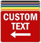 Custom Arrow,Custom Directional Sign, Left Arrow,24x30 Inches, 55 mil thick HDPE (high density polyethylene) Made in USA by My Sign Center
