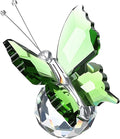 PATIKIL Butterfly Crystal Paperweight, 75mm / 3 Inch Crystal Paperweight Paper Weight for Home Office Desktop Table Decor Wedding Party Jewelry Ornaments, Green