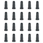 GWYAN 20 Pcs Black Plastic Caster Rubber Sleeve Chair Wheel Stopper Lid Caster Wheels Furniture Inserts for Home Office Use