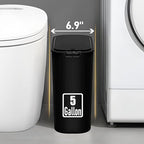 TIPGO 5 Gallon Motion Senor Bathroom Trash Can with Lid, Automatic Garbage Can Touchless, Smart Plastic Waste Basket for Narrow Spaces, Bathroom, Office, Bedroom, Living Room (Black)