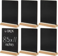 Juvale Mini Chalkboard Signs with Stand (6 Pack, 8.5 x 11 in) – Reusable Tabletop Chalkboard Signs for Weddings, Buffets, Coffee Shops, Small Business Displays, Restaurants & Party Decorations