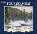 Lang Four Seasons 2026 Wall Calendar – 12-Month Calendar with Stapled Binding, Linen-Embossed Seasonal Landscape Artwork by Lee Stroncek, 13.4" × 12"