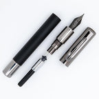 Monteverde USA Ritma Fountain Pen in Black – Medium Nib Balanced JoWo Stainless Steel Refillable Ink Cartridge/Converter – Perfect for Professionals & Writing Enthusiasts