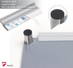 Silver Metallic Glossy Mirror Small Whiteboard with Nail Support, Mini Desktop Glass Whiteboard, Desk White Board Dry Erase with Accessories, Stenography Artifact for Office Homeschooling Décor, 8x6''