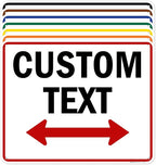 Custom Arrow,Custom Directional Sign, Two Way Arrow,24x30 Inches, 55 mil thick HDPE (high density polyethylene) Made in USA by My Sign Center