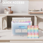 ThinkTex Accordion File Organizer, 12 - Pocket Expanding File Folders for Paper Receipts, Bills&Taxes Organizer, Letter/A4 Size Document Holder for School, Office, Home with Colorful tabs- Blue