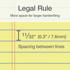 Oxford Premium Legal Pads, 12 Pack, Premium Note Pads, 50 Legal Rule 8.5" x 11" Sheets, Canary Yellow Paper with Firm Back, Professional Legal and Office Notepads