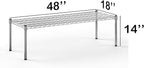 Regal Altair 18''W x 48''L x 14''H Chrome Plated Wire Dunnage Rack | Off The Floor Storage
