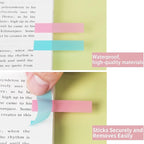 (4200 Pcs) Book Tabs for Annotating, Sticky Tabs Transparent Small Sticky Notes Flags, Colorful Morandi Page Markers for Notebooks, Multi-Colored Writable and Repositionable Book Flags Strip