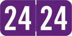2024 Year Labels, Doctor Stuff 2024 Chart Stickers, Purple Color Coded, S & W/Acme Style, USA Made Year Stickers for End Tab File Folders, 500/Roll, 1 Roll, 3/4" x 1-1/2"