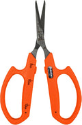 Saboten Stainless Steel Angled Blade Trimming Scissors Orange PT-13 160mm Precision Gardening Bonsai and Floral Shears Made in Japan