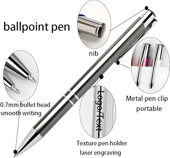 Yucold Customized ballpoint pens in bulk, personalized ballpoint pens with free engraving, for use in companies, enterprises, graduation anniversaries (Red,13)