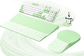 Ospelelf Ergonomic Mouse Pad and Keyboard Stand Wrist Rest Set, Memory Foam Comfort, Pain Relief for Typing, Office Desk Accessories, Green