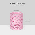 EasyPAG Pink Pen Holder for Desk, 2 Pack Round Pen Organizer, Brush Holder for Vanity, Metal Pencil Cup Organizer for Home, Office, Classroom, School
