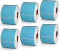 BETCKEY - 2.25" x 2" UPC Barcode & Address Labels Compatible with Zebra & Rollo Label Printer,Premium Adhesive & Perforated[Light Blue, 6 Rolls, 4200 Labels]