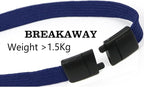 Bird Fiy Lanyards Safety Black Lanyards Neck Flat Premium Breakaway Badge Lanyard with J-Hook for ID Nametag Badge Holder (Navy Blue, 50 PCS)